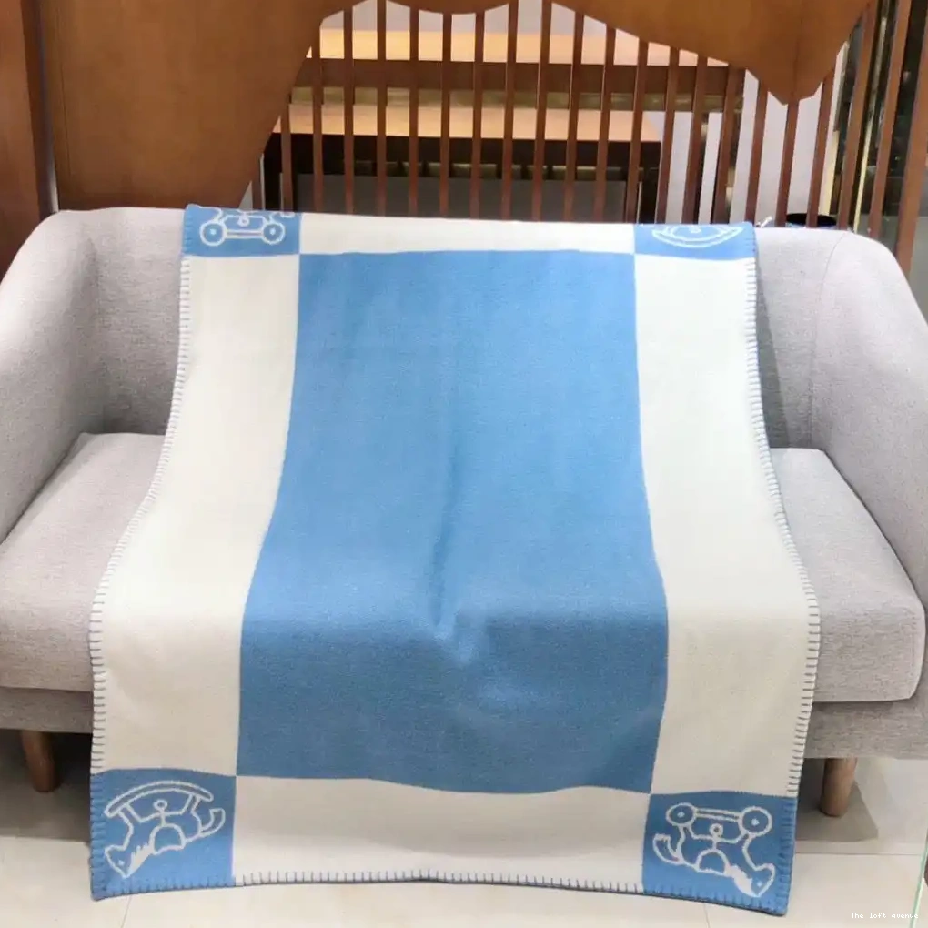 THROW HERMES BABY BLANKET WOOL ADADA AVALON 0702